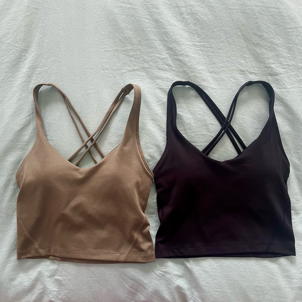Set of 2 Gilly Hicks athletic / work out tops. Size Small Black & Olive Green